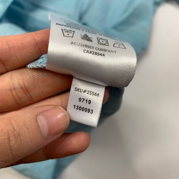 FJ FootJoy Polo Shirt Mens XL Extra Large Sky Blue Prescott Golf Club Droptail - Picture 11 of 13